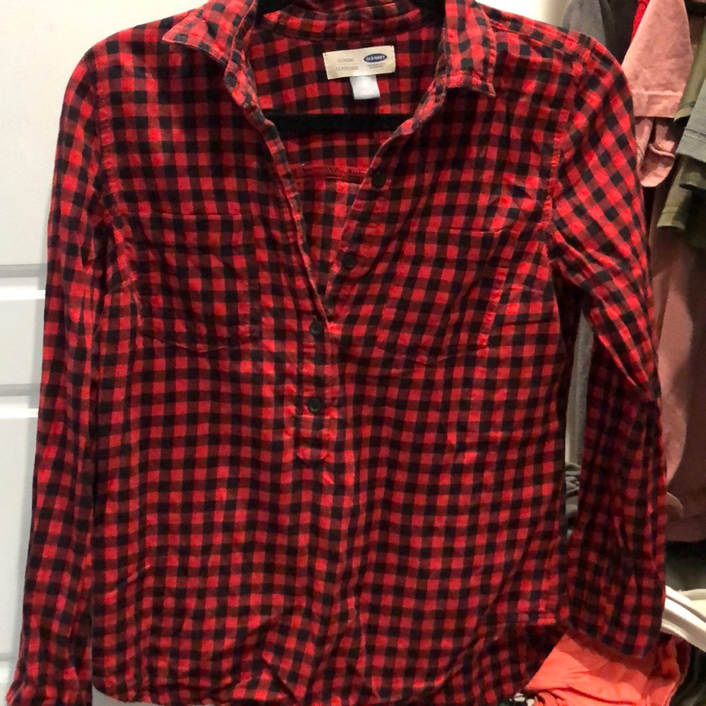 Flannel half button